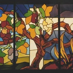 J.P. Bretegnier, le cep et les sarments (Jean XV, 5-6-7), vitrail
