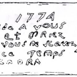 Walincourt : inscription sur une maison
