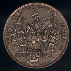 Médaille du 4ème centenaire de l'Édit de Nantes 1598-1998