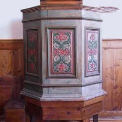 Temple de Saint-Véran, (05), chaire démontable en 4 parties -