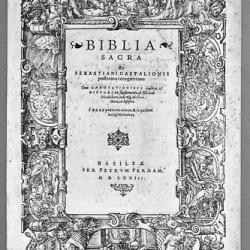 La Bible traduite par Sébastien Castellion
