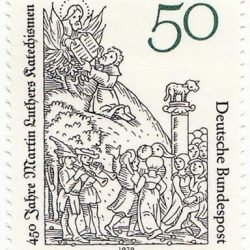 Luther 450e anniversaire du Catéchisme - Timbre